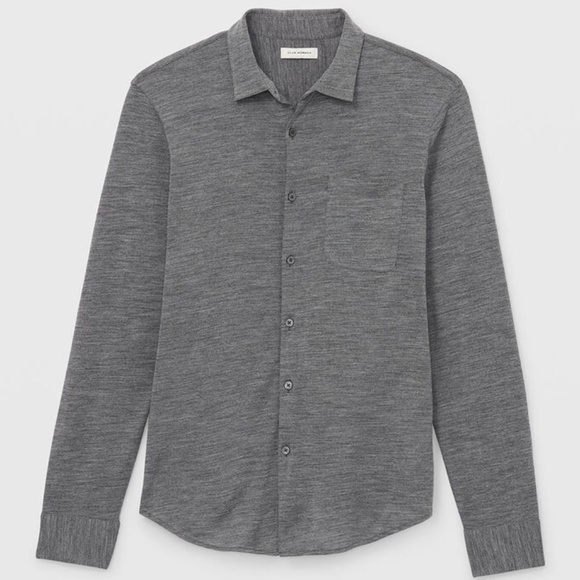 Long Sleeve Wool Knit Shirt - New With Tags - NEVER WORN - Dark Grey - Picture 5 of 5